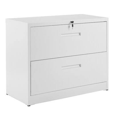 White Two Drawer Lateral File Cabinet B3691