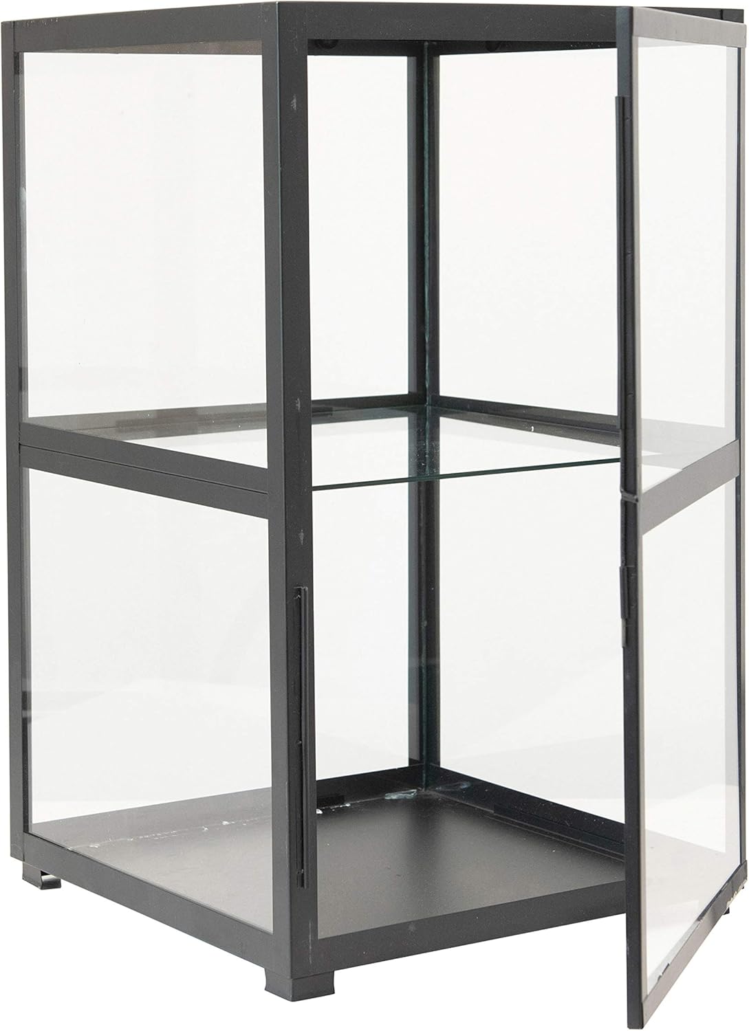 Black Metal & Glass Display Cabinet Z129714