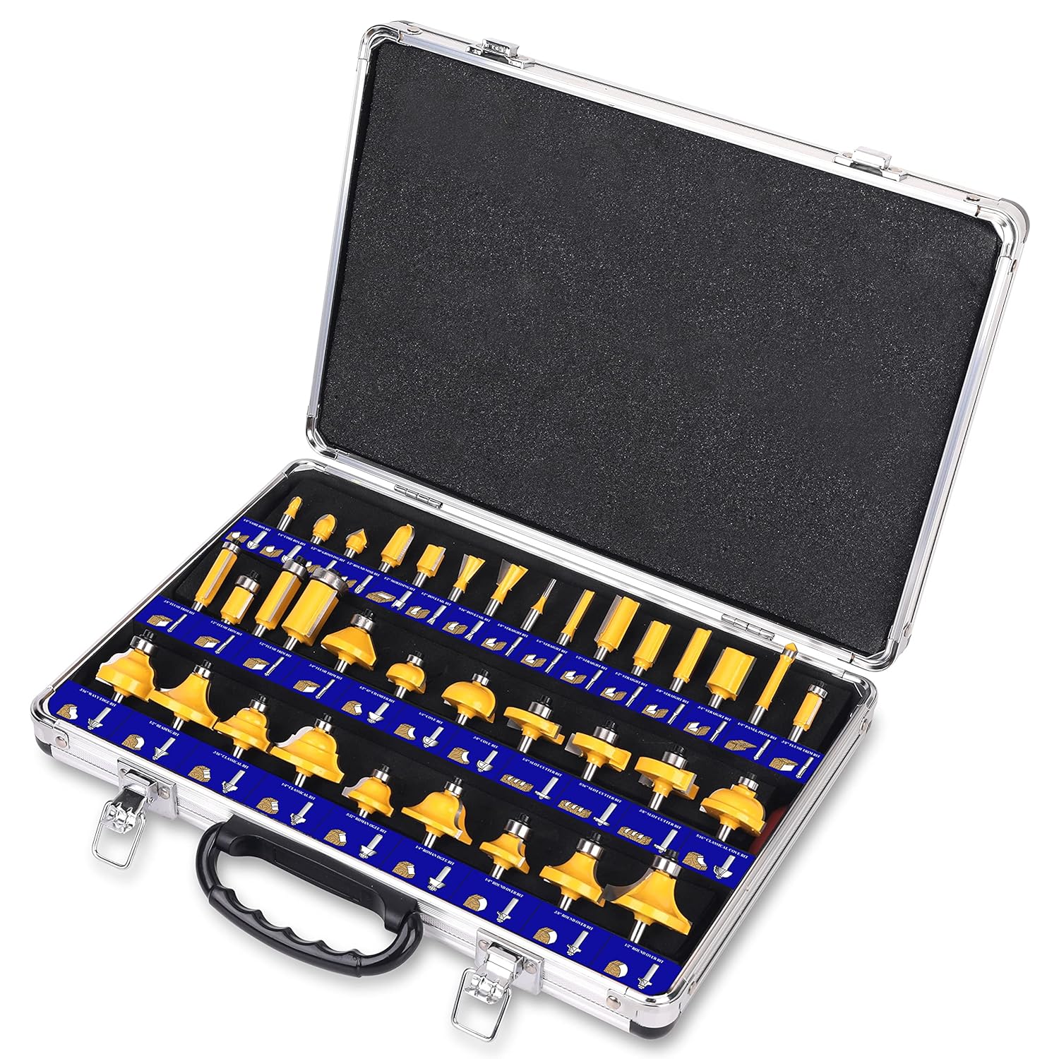 35 Piece Tungsten Carbide Router Bits Set with 1/4 Shank Z6470