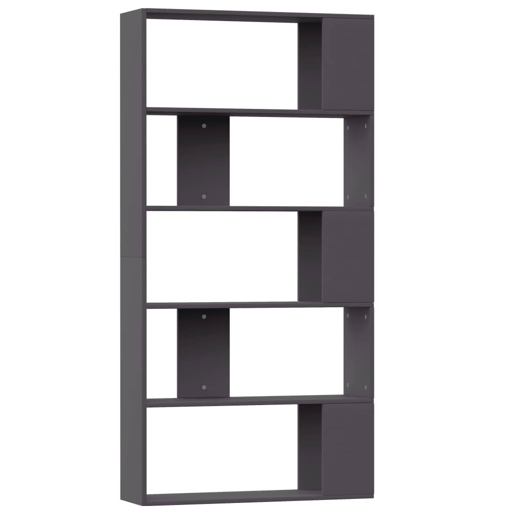 Gray Book Cabinet Room Divider Chipboard S28190