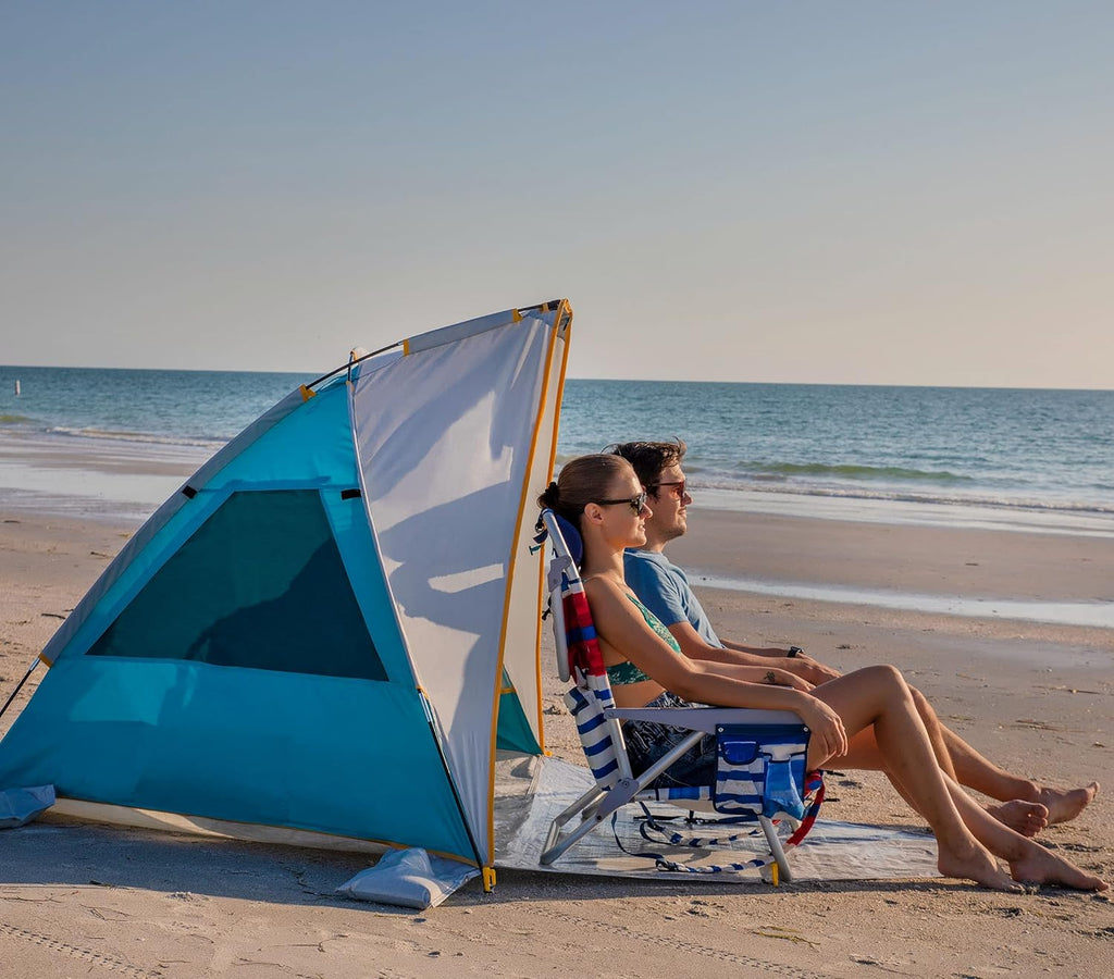2-3 Person Portable Beach Tent UPF 50+ Sun Shade Canopy N49740