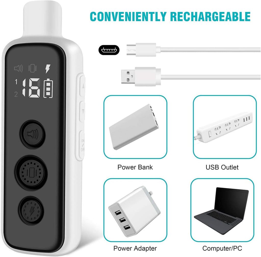 Waterproof Rechargeable Electric Training Collar with Remote, Pack of 2 J158