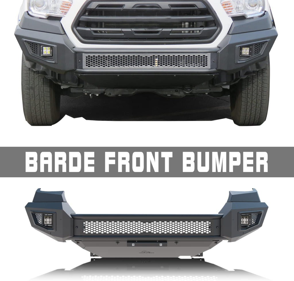 Black Textured Front Bumper Bull Bar with 2 LED Fog Light Q975606