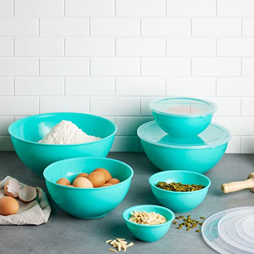 12 Piece Plastic Mixing Bowls with Airtight Lids Set G138304