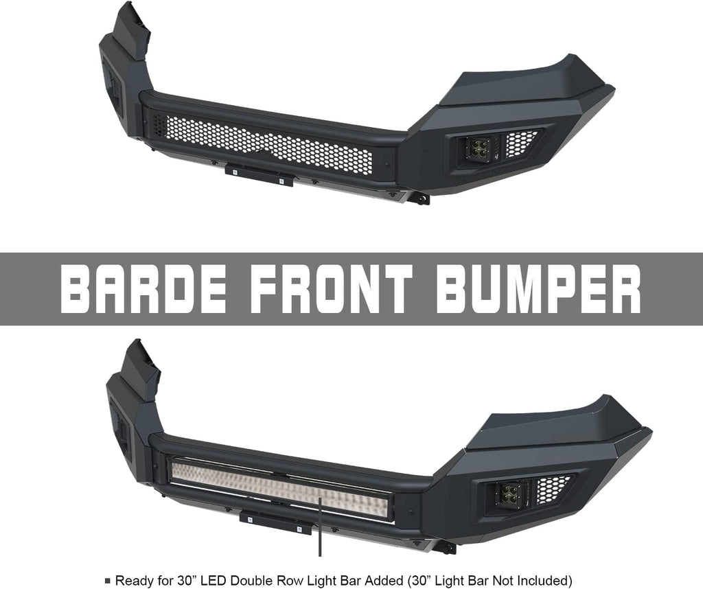 Black Textured Front Bumper Bull Bar with 2 LED Fog Light Q975606
