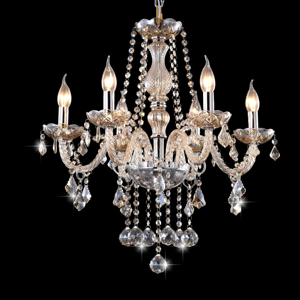 Crystal Chandelier 8 Lights LED Pendant Lamp Ceiling Fixture 31.5 Inch X 47.2 Inch O8576
