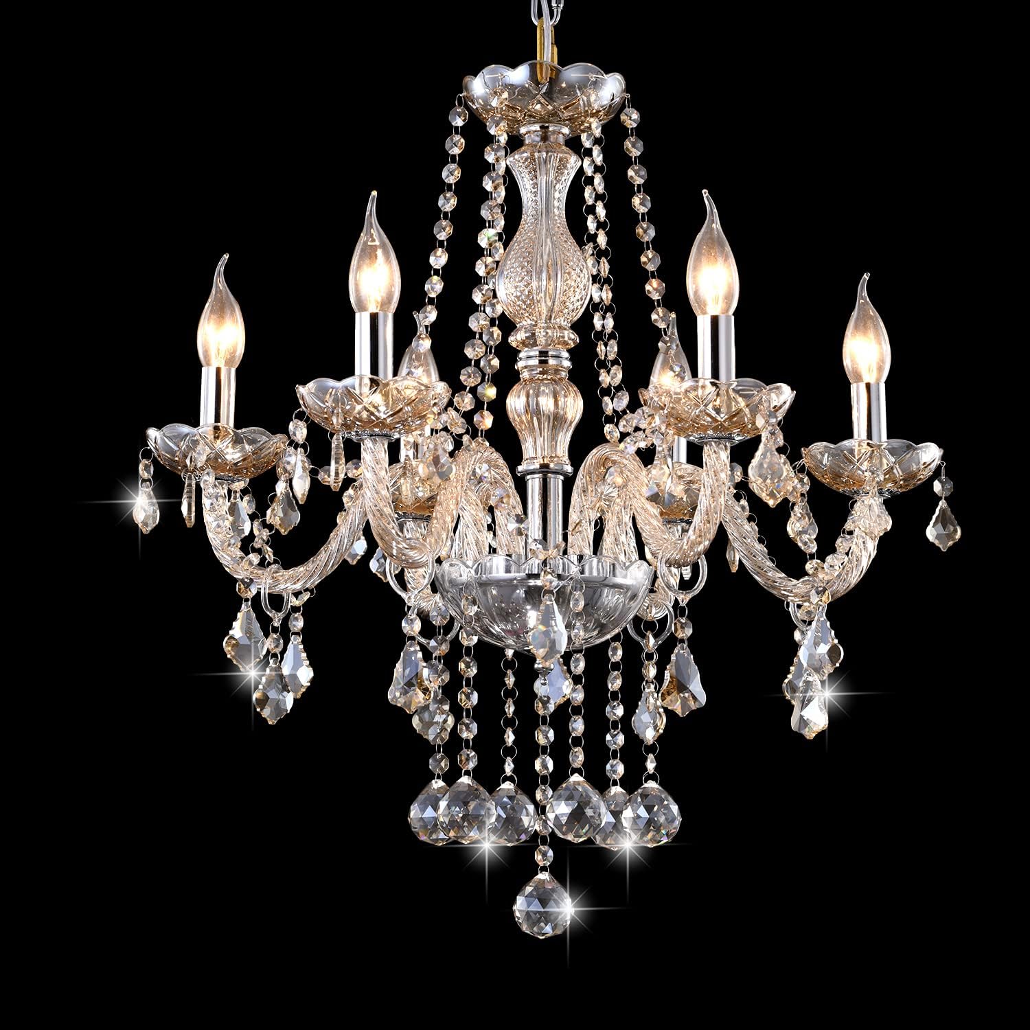 Crystal Chandelier 8 Lights LED Pendant Lamp Ceiling Fixture 31.5 Inch X 47.2 Inch O8576