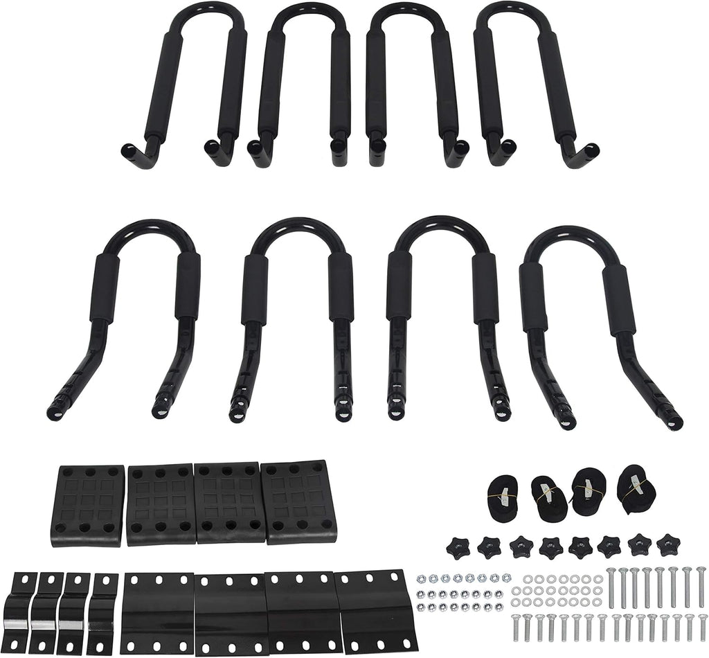 Kayak Roof Rack J-Bar Carrier Canoe Boat Rack Surf Ski Roof Rack Top Mount Car SUV Truck Crossbar 2 Pairs A313463