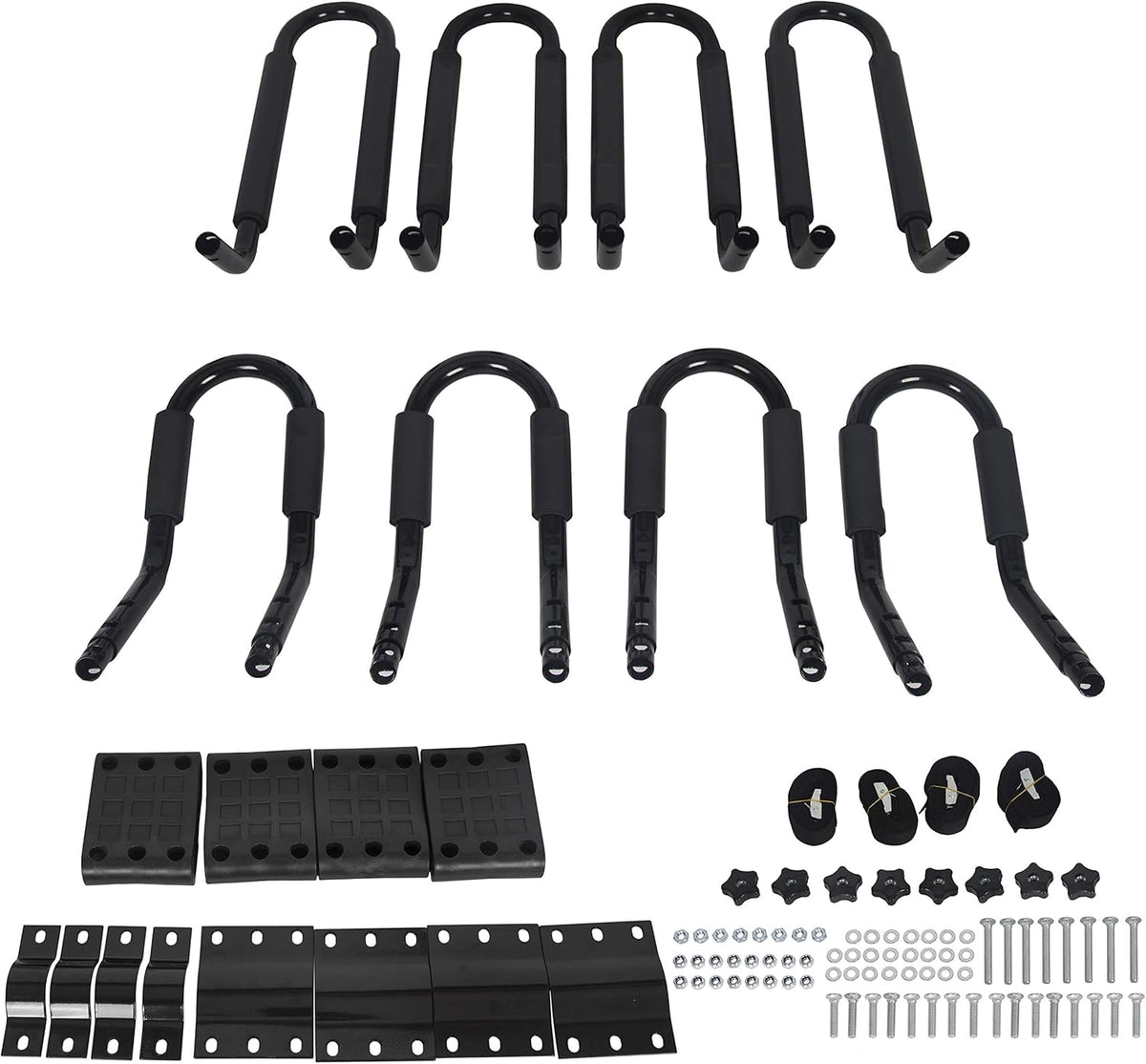 Kayak Roof Rack J-Bar Carrier Canoe Boat Rack Surf Ski Roof Rack Top Mount Car SUV Truck Crossbar 2 Pairs A313463