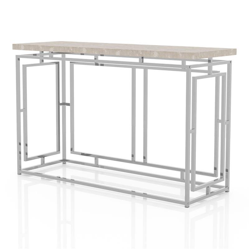 Chrome Metal Console Table B5245