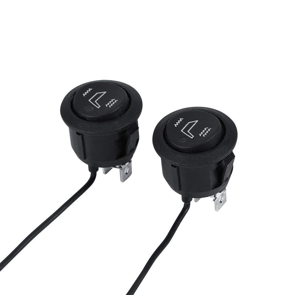 2X Universal 3 Pin Round Heated Seat Switch U21369