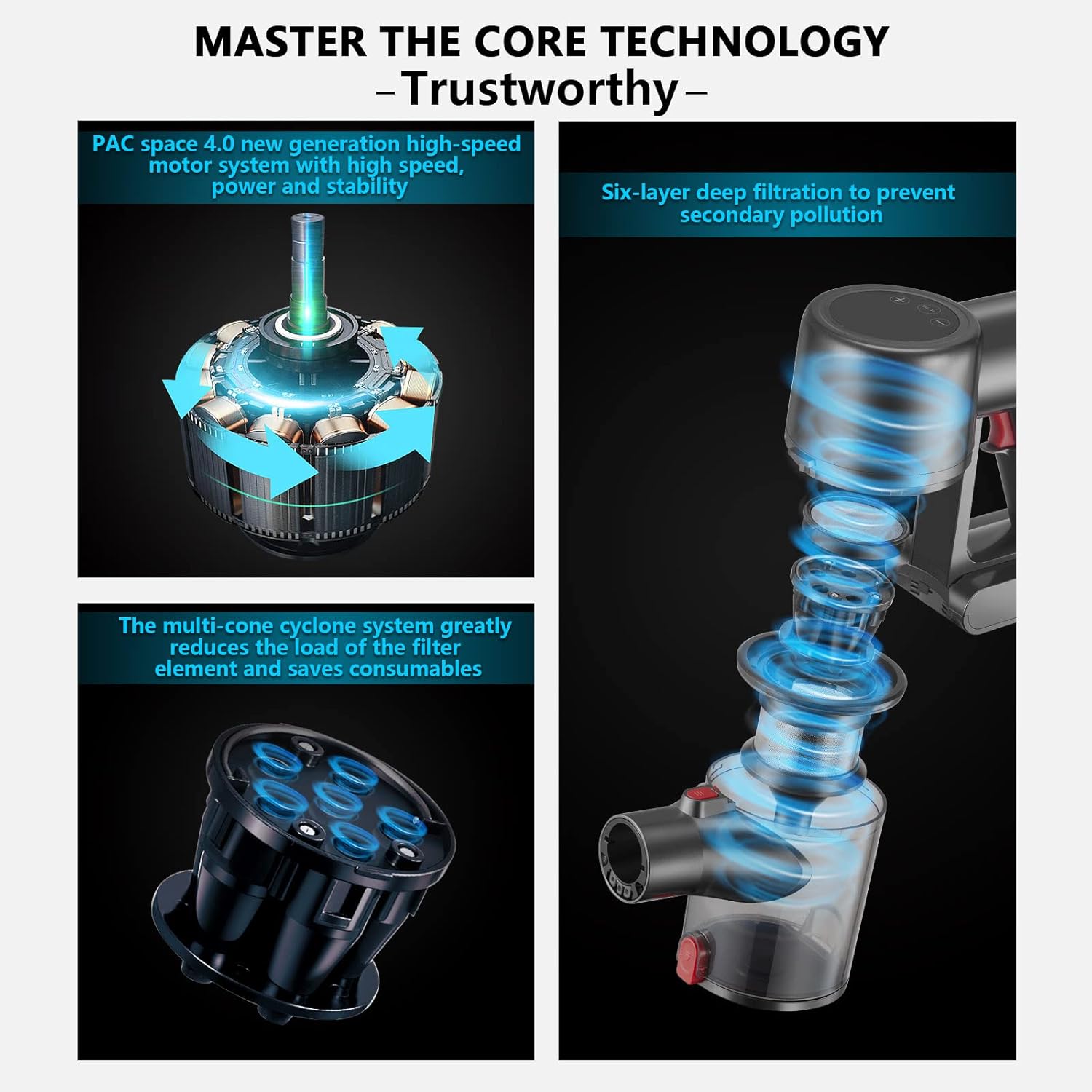 Cordless Stick Vacuum Cleaner with LED Display M25281