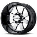 22x10 8x165.10 PVD Center Gloss Black Lip Q2998