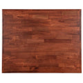 24x22 x 30x22 Recycled Wood Butcher Block Table Top with Mahogany Finish H536586