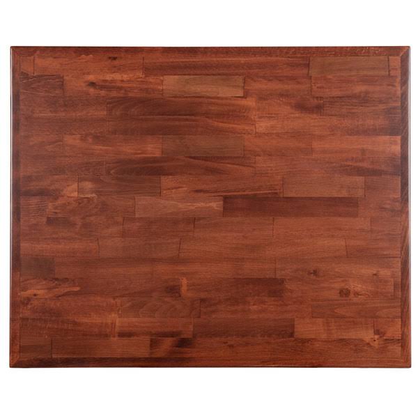 24x22 x 30x22 Recycled Wood Butcher Block Table Top with Mahogany Finish H536586