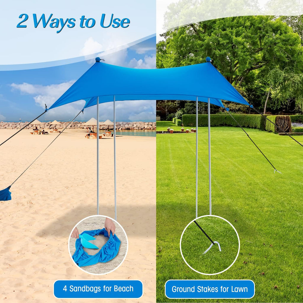 6 x 6 FT UPF50+ Pop Up Beach Tent with Carry Bag D13300