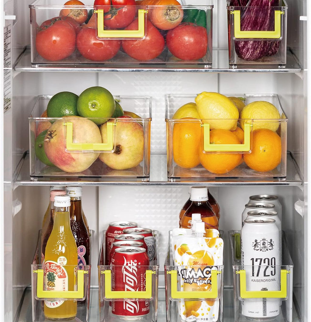 Clear Refrigerator Organizer Bins, 3 Pantry Bins A584
