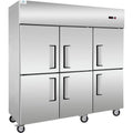 72 Dual Zone Reach-In Refrigerator and Freezer with 6 Solid Half Doors U19059