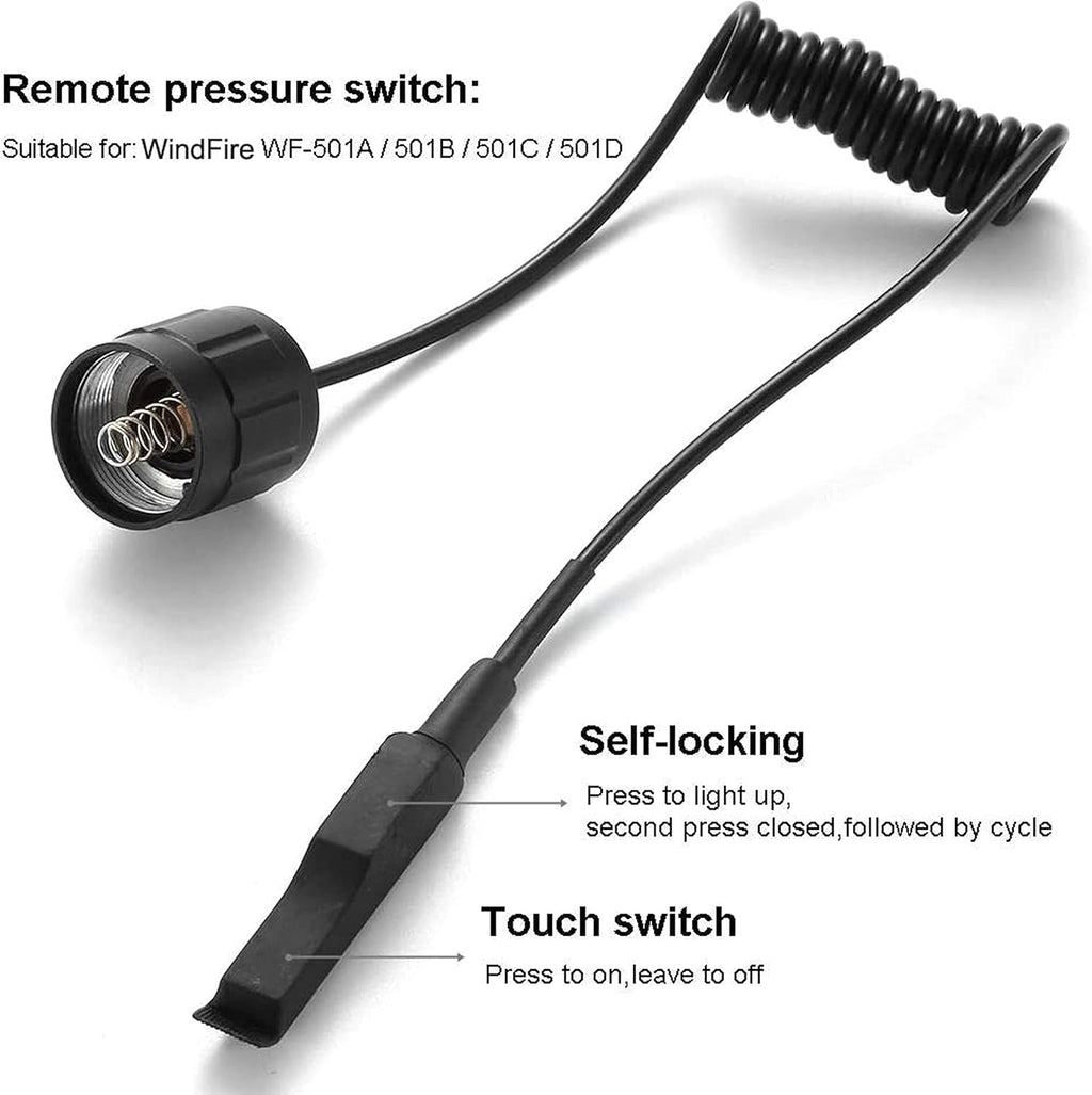 Red Light Tactical LED Flashlight with Pressure Switch V4502