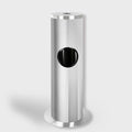 Silver Stainless Steel Floor Standing Gym Wipe Dispenser with Built-in Trash Receptacle Z366