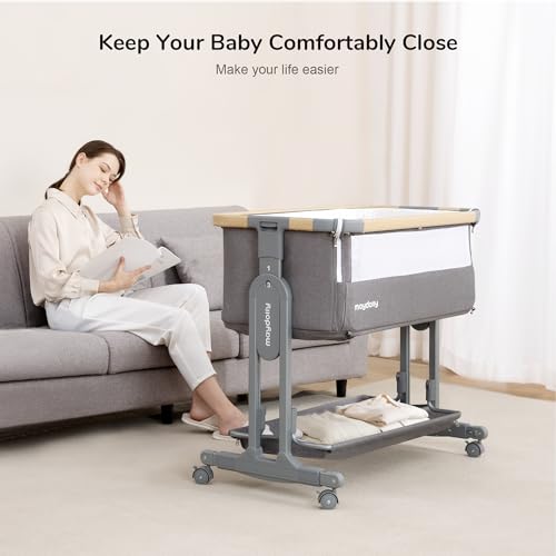 Baby Bassinet with Wheels, Mattress, Sheet, Folding Y467
