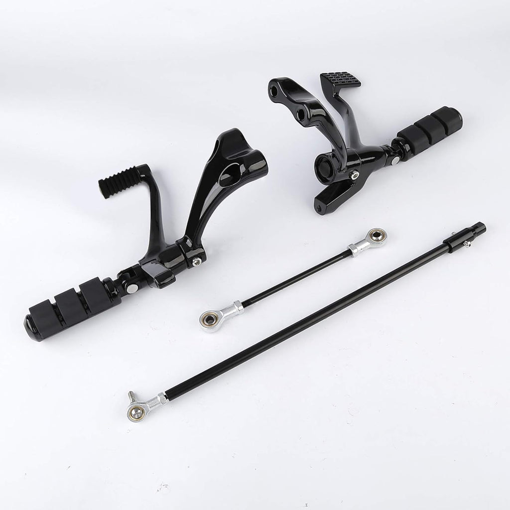 Black Forward Controls Kit Pegs Levers Linkages P346