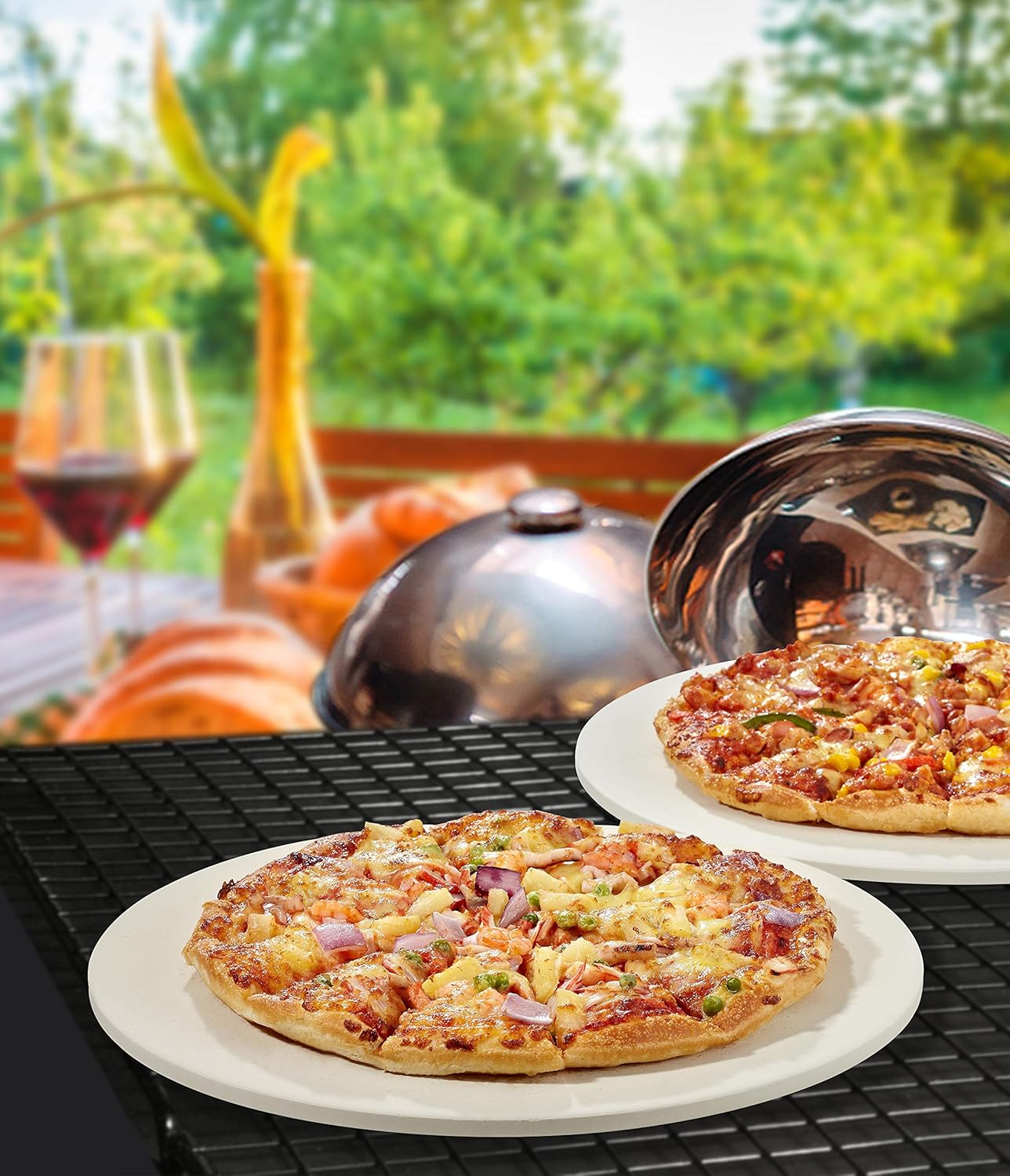 16" Rectangular Cordierite Pizza Stone (2 Pack) K894497