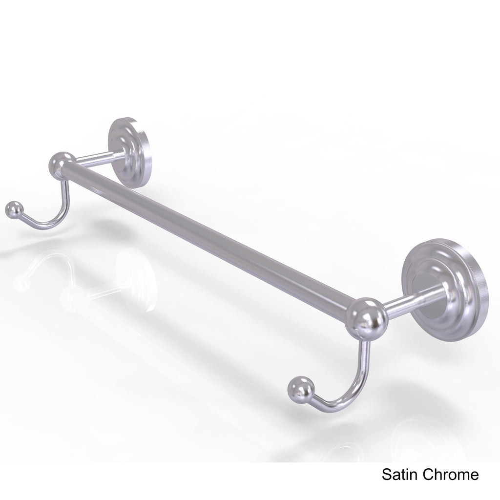 Satin Nickel 24 inch Towel Bar with Integrated Hooks G745448