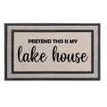 Gray/Beige/Black Rubber Backed Doormat N5424