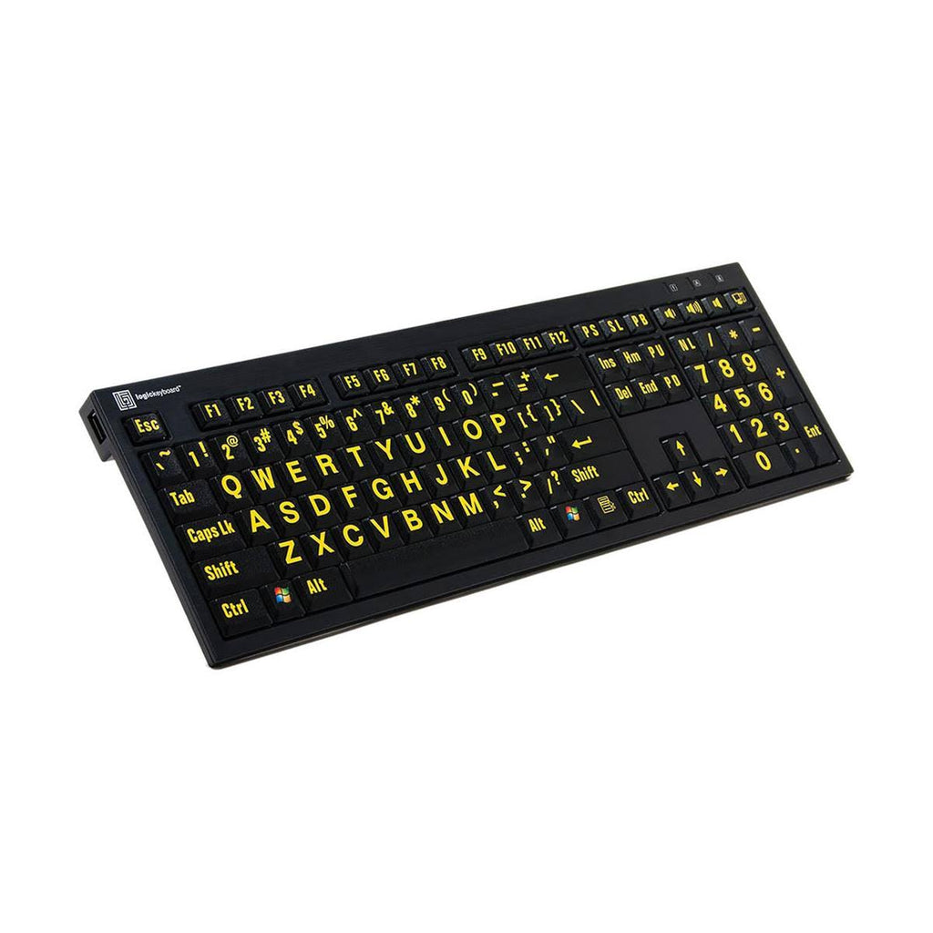 Yellow on Black American English Keyboard L730