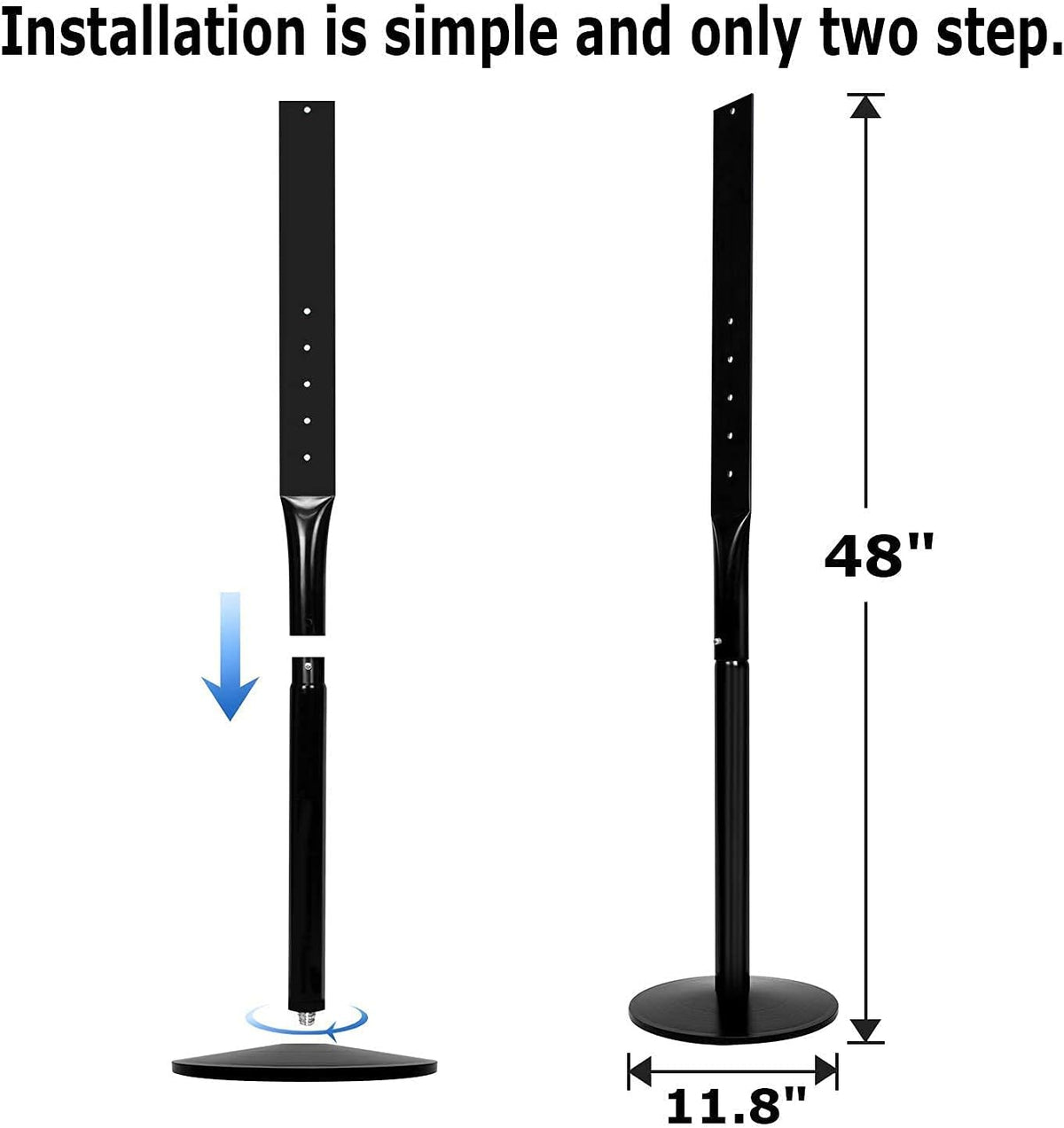 48" Heavy Duty Cast Iron Movable Sign Stand, Black, Pack of 2 X14566
