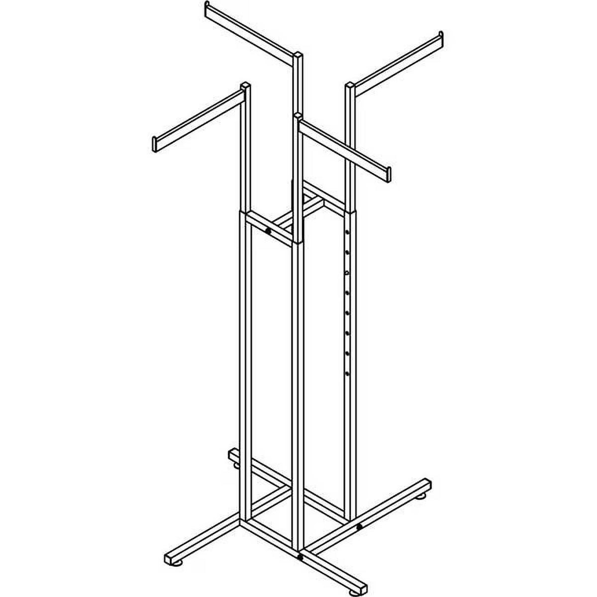 Rectangular Tubing 4-Way Straight Arms W545