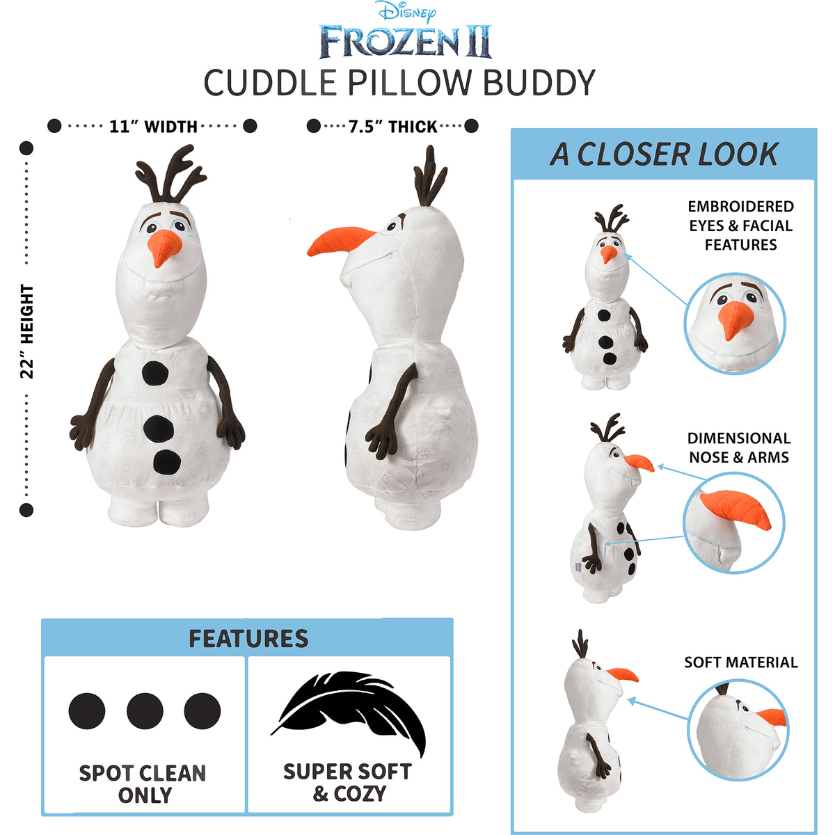 White Plush Pillow Buddy K899
