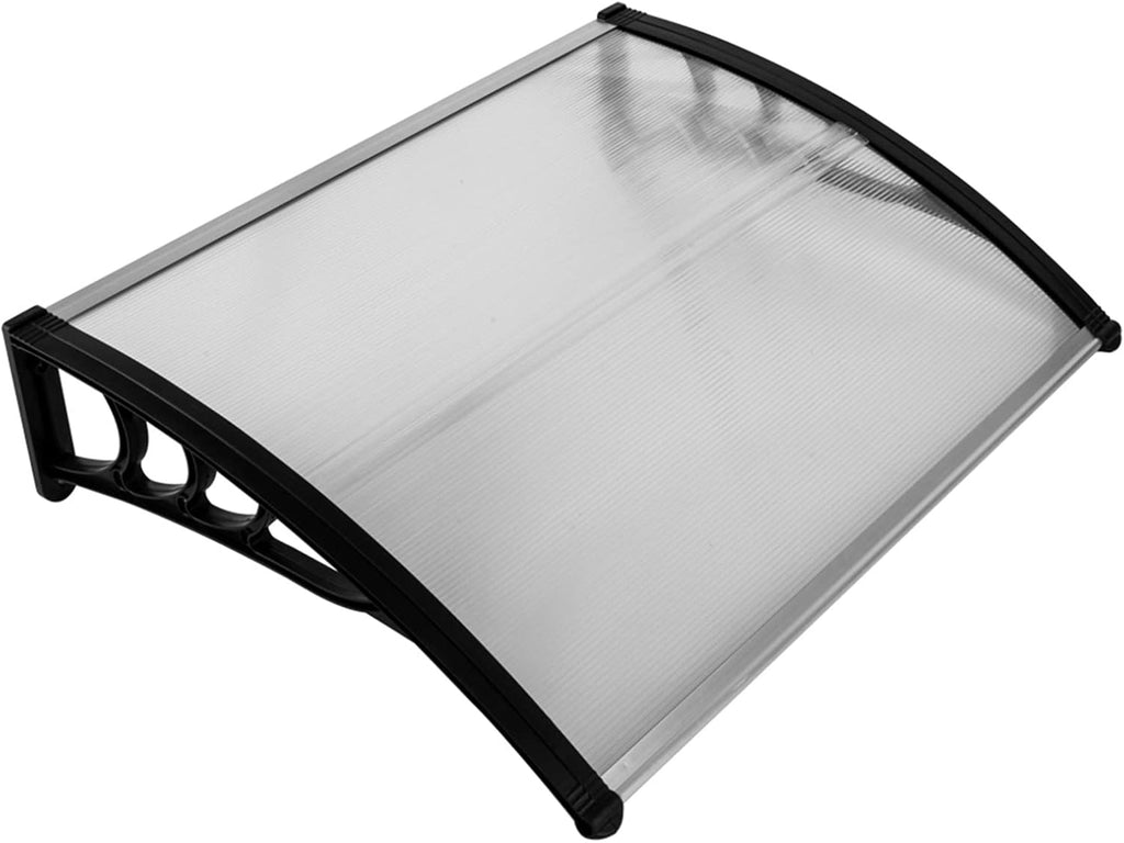 100 x 80 White and Grey Door and Window Awning Canopy Pack of 2 L89536