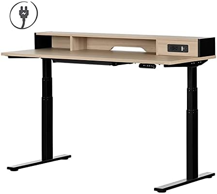 Soft Elm and Matte Black Desk N838380