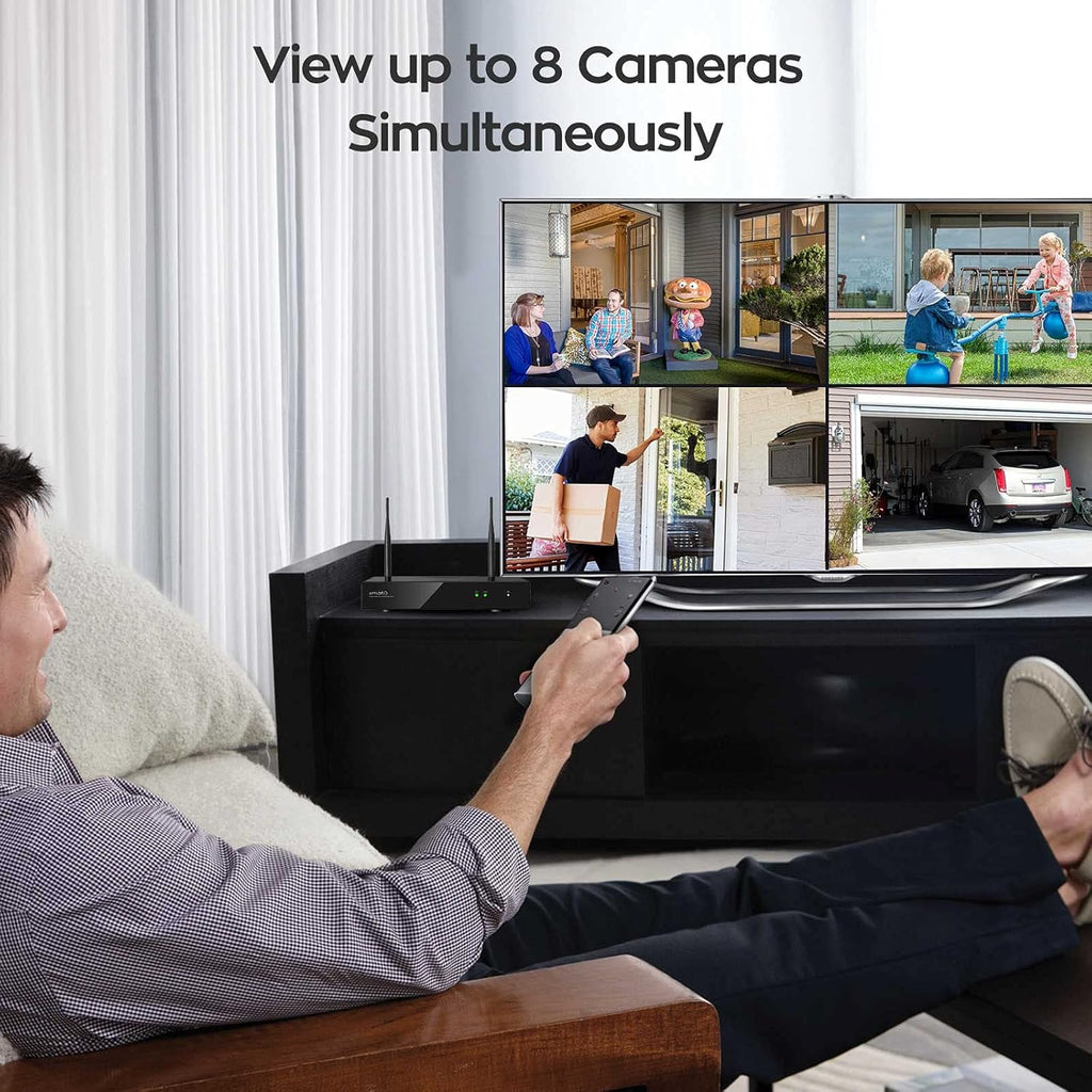 3MP Wireless Home Security Camera System with 4x 3MP Outdoor Cameras M527329