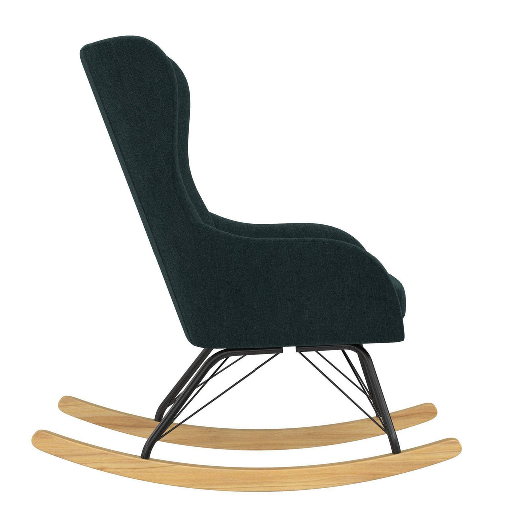 Blue Wingback Rocker C59848