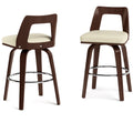 Counter Height Stool in Cream Leather A1762