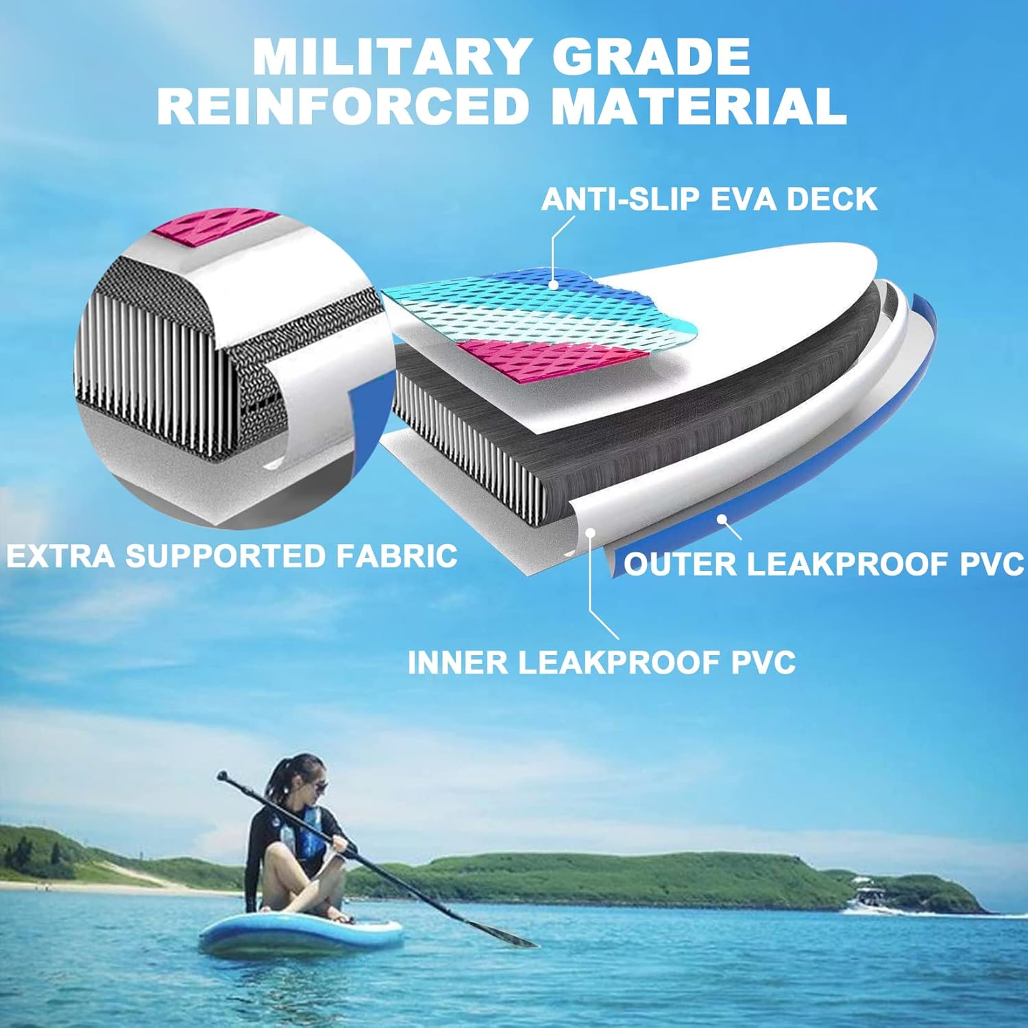 Inflatable Stand Up Paddle Board with Carry Bag L148143