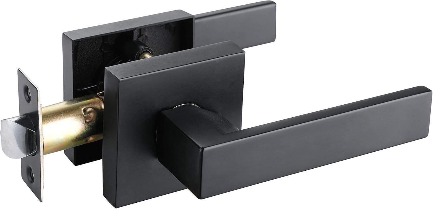 Matte Black Door Lock Lever Handle 10 Pack N1515