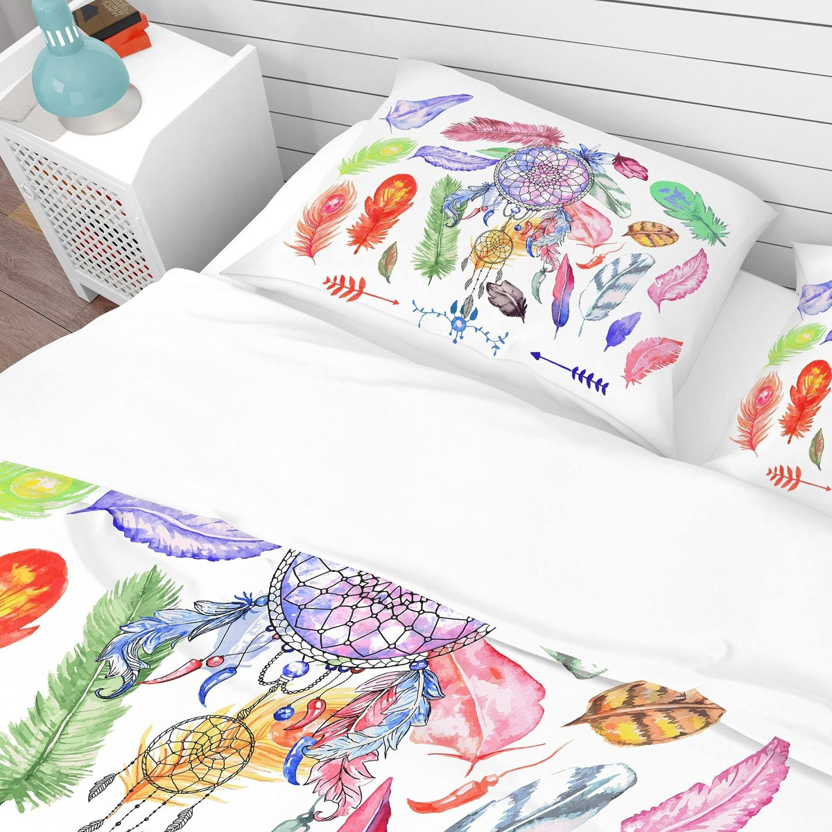 King White Southwestern Duvet Cover Set X3235