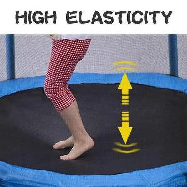 Blue 5.5FT Mini Toddler Trampoline with Enclosure and Basketball Hoop P83842