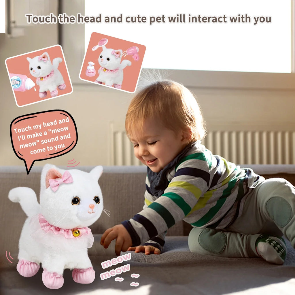 Interactive Plush Pet Cat with Remote Control Leash X72550