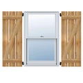 Rough Sawn Western Red Cedar Board-n-Batten Shutters with Z-Bar O510