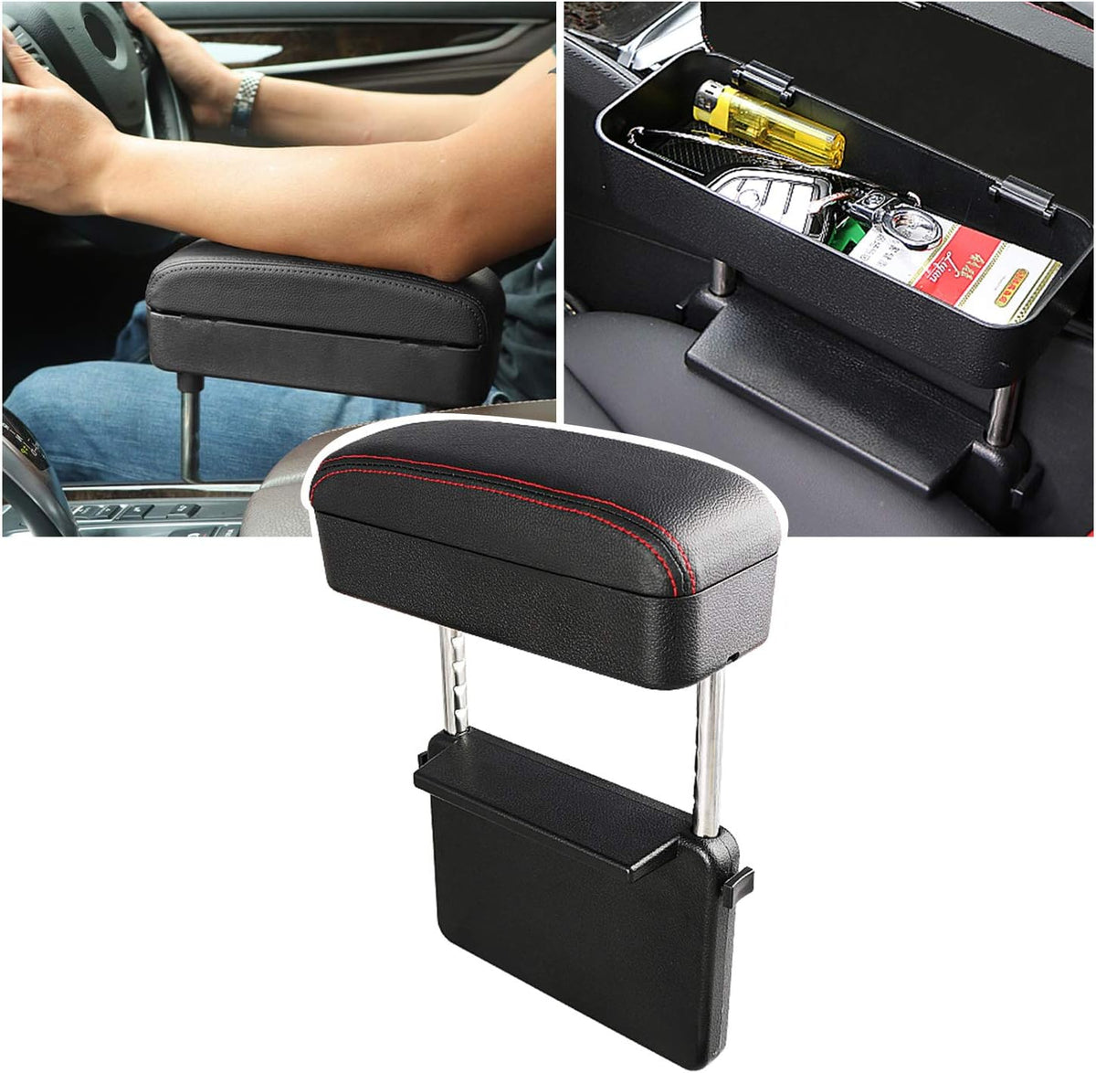 Beige Line Car Armrest Extender Pack of 2 Q677
