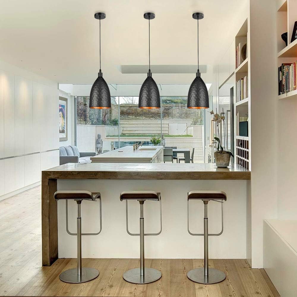 Black Metal Pendant Light V4639