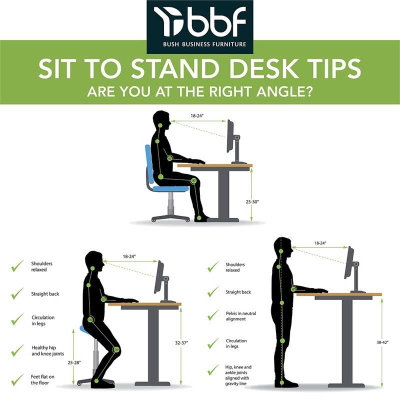 Height Adjustable Desk in Black Walnut D530398