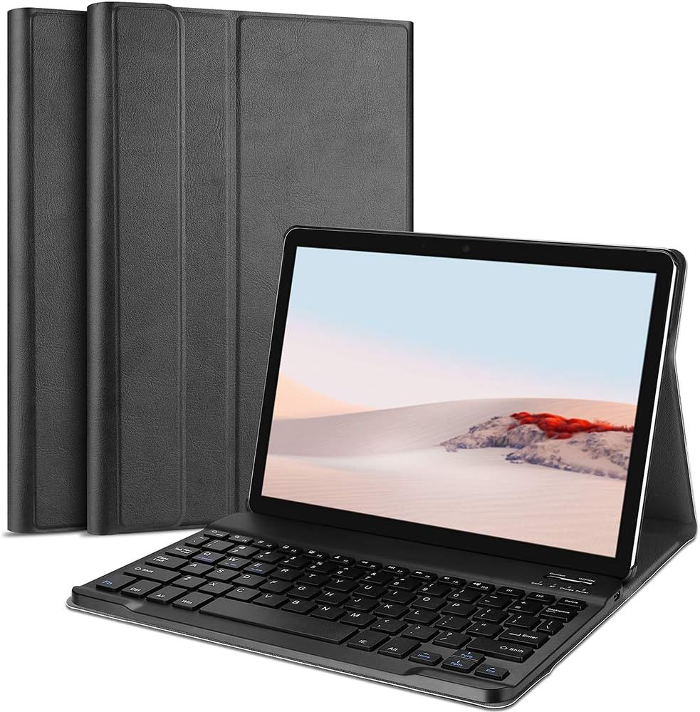 Slim PU Leather Keyboard Case for Surface Go 3 with Detachable Wireless Keyboard V822282