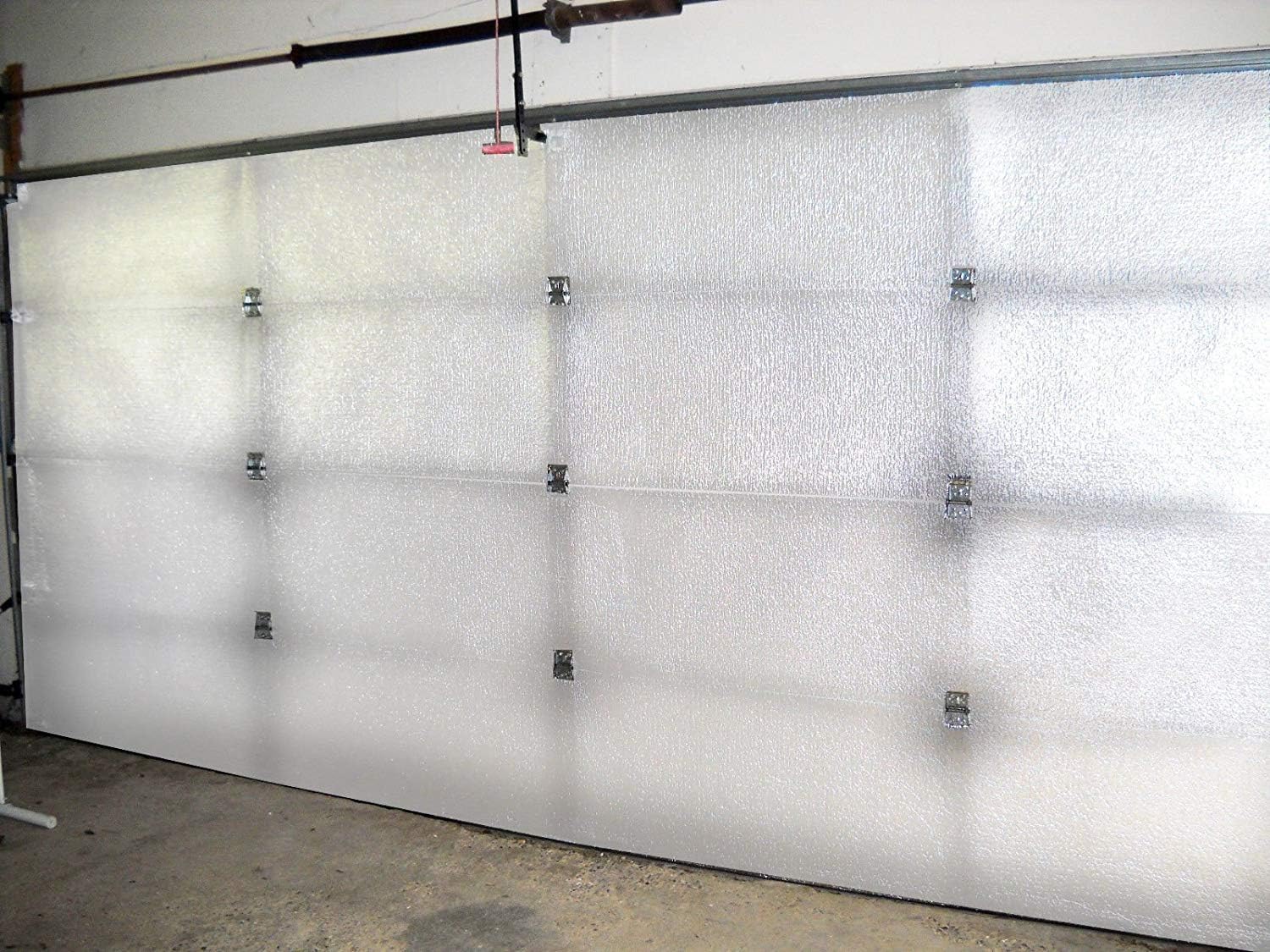 White Pre-cut 16 Section Panel 2 Car Garage Door Insulation Foam Kit X1648