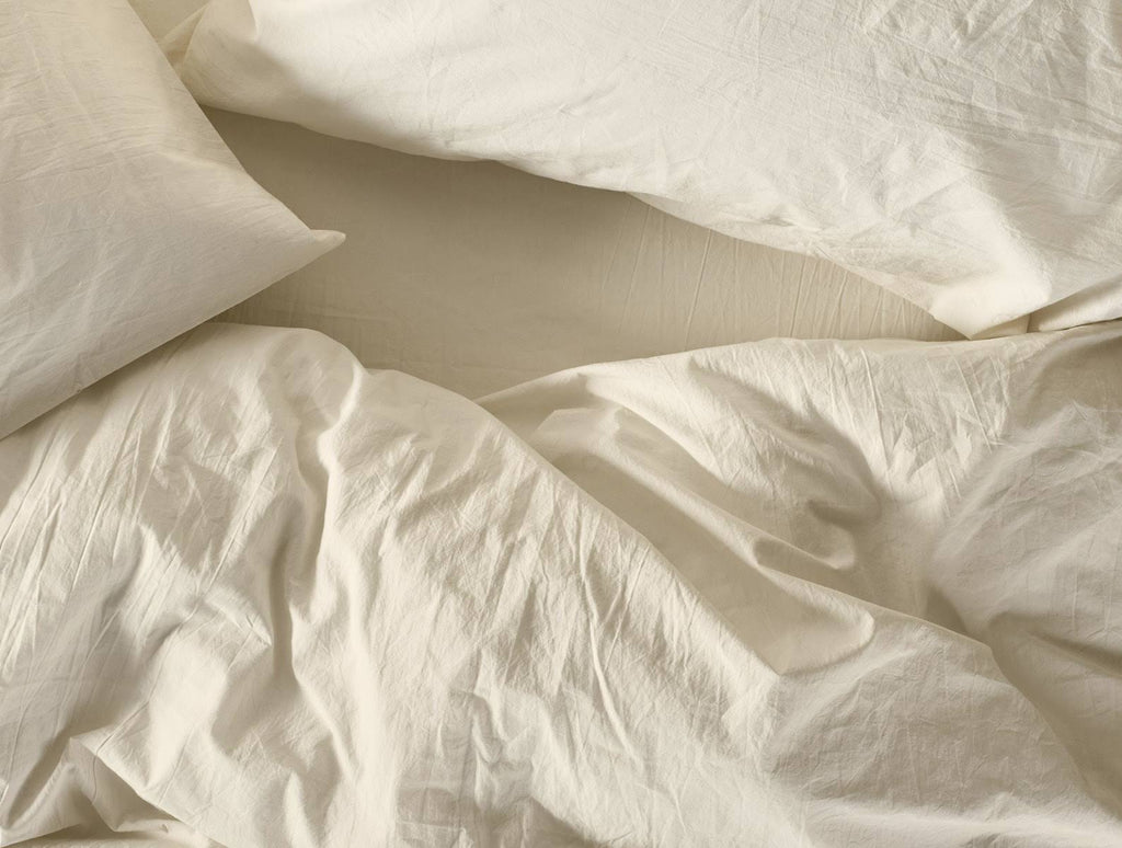 Organic Crinkled Percale Fitted Sheet King Pewter K544578
